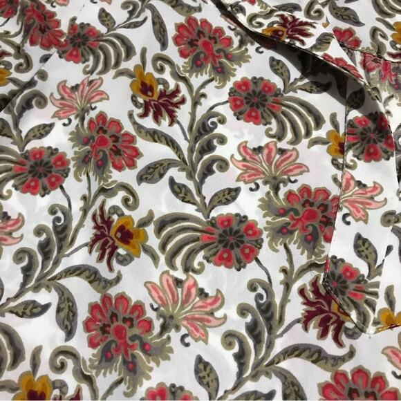 Loft Womens Polyester Floral Top Blouse Long Sleeve Office‎ Business Size Small - Picture 2 of 3